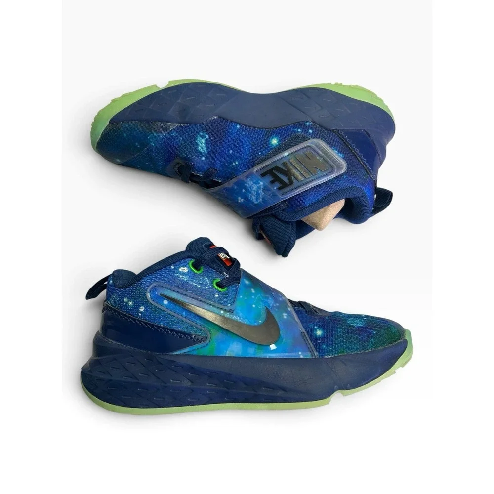 Nike Hustle D 12 x LEGO Brave Blue Galaxy Space Kids Shoes IO4648-400 Size 2.5Y